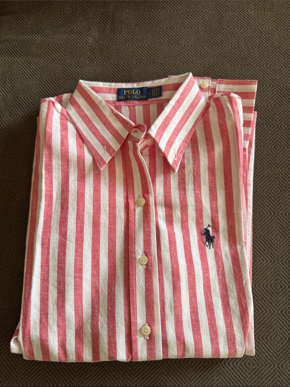 Polo Ralph Lauren Pink & White Striped Button-Down Shirt for Kids - Picture 5 of 6